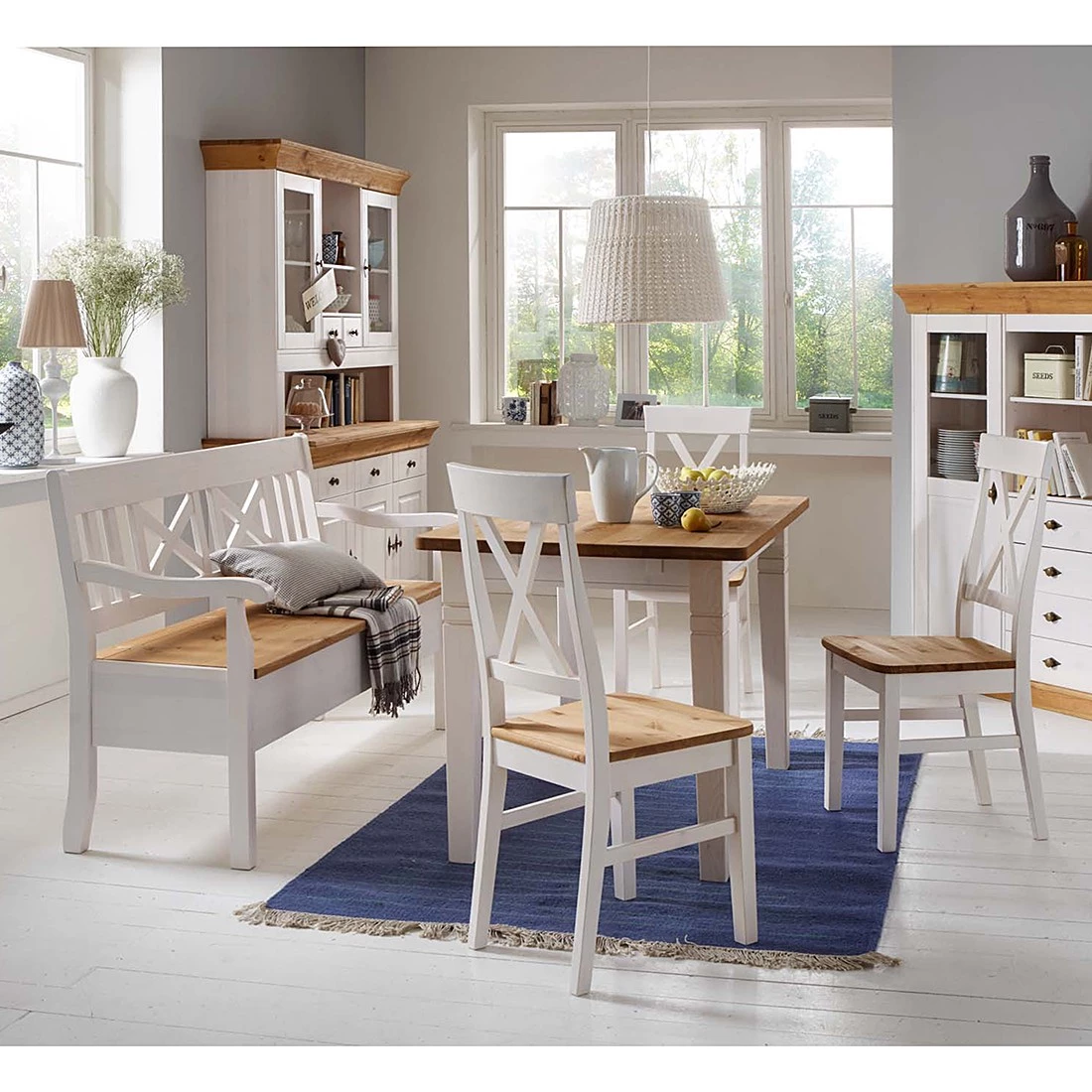 Maison Belfort Table Fjord III - (extensible) Pin massif - Pin coloris lessivé / Pin blanc 2 Maison Belfort Table Fjord III - (extensible) Pin massif - Pin coloris lessivé / Pin blanc – Image 2