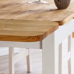 Maison Belfort Table extensible Karley - Epicéa blanc / Epicéa lessivé - 77 x 77 cm -Meubles de salle à manger Soldes Magasin 1000104316 211122 08320500556 DETAILS P000000001000104316