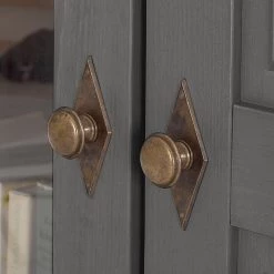 Maison Belfort Armoire vitrine Bergen - Epicéa gris / Epicéa lessivé -Meubles de salle à manger Soldes Magasin 1000104342 211122 08320700668 DETAILS P000000001000104342