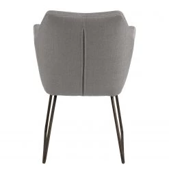 Mørteens Chaise à accoudoirs Nicholas IV - Tissu / Métal - Granit / gris-brun antique -Meubles de salle à manger Soldes Magasin 1000112681 201008 06225800192 DETAILS P000000001000112681