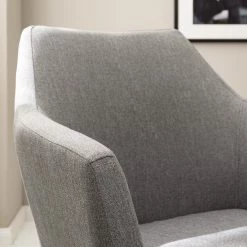 Mørteens Chaise à accoudoirs Nicholas IV - Tissu / Métal - Granit / gris-brun antique -Meubles de salle à manger Soldes Magasin 1000112681 201008 06225900194 DETAILS P000000001000112681