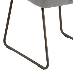 Mørteens Chaise à accoudoirs Nicholas IV - Tissu / Métal - Granit / gris-brun antique -Meubles de salle à manger Soldes Magasin 1000112681 201008 06230300198 DETAILS P000000001000112681