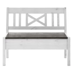 Maison Belfort Banc Fjord sans accoudoirs - Epicéa blanc / Epicéa gris - Largeur : 105 cm