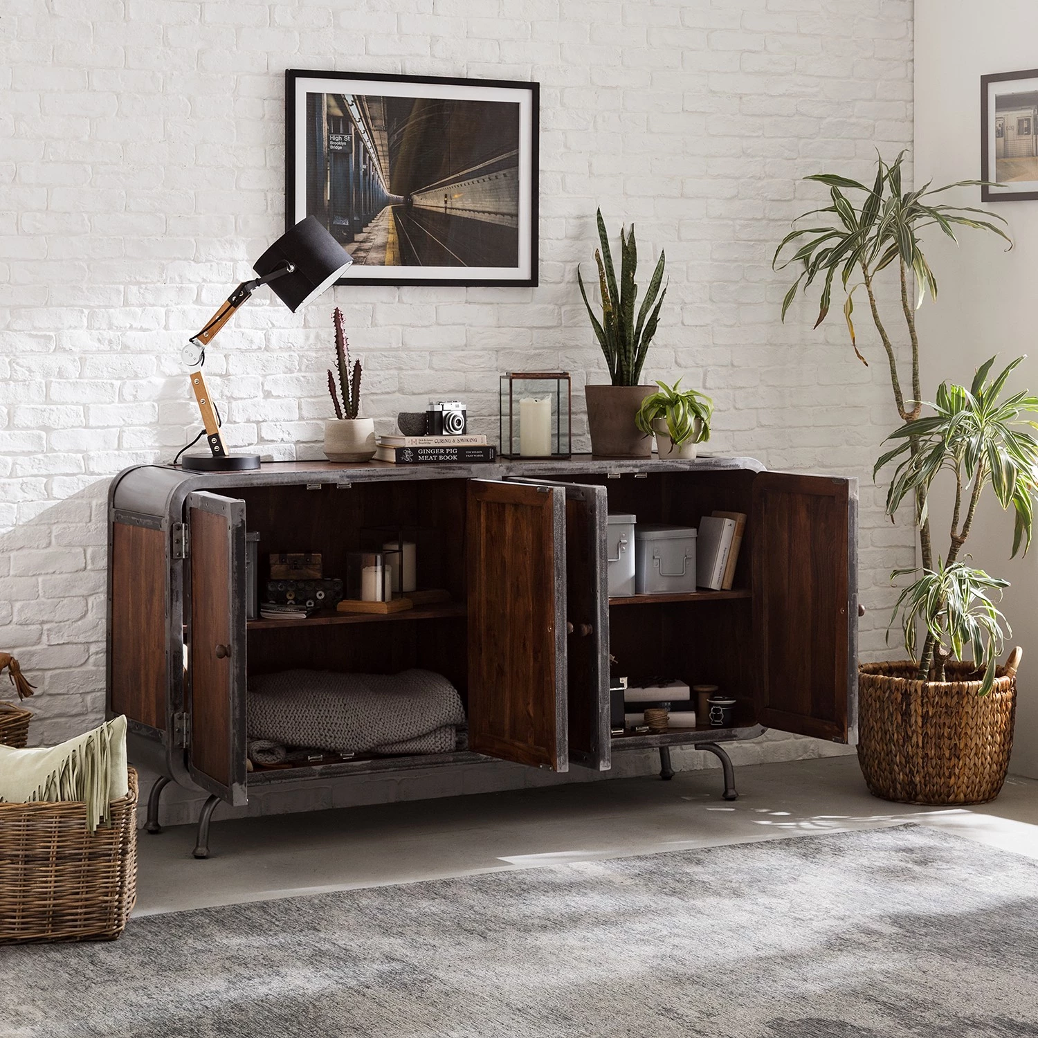 Ars manufacti Buffet Wharton II - Partiellement en acacia massif / Acier 3 Ars manufacti Buffet Wharton II - Partiellement en acacia massif / Acier – Image 3