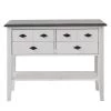 Maison Belfort Console Bergen I - Pin massif - Pin blanc / pin gris