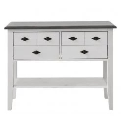 Maison Belfort Console Bergen I - Pin massif - Pin blanc / pin gris