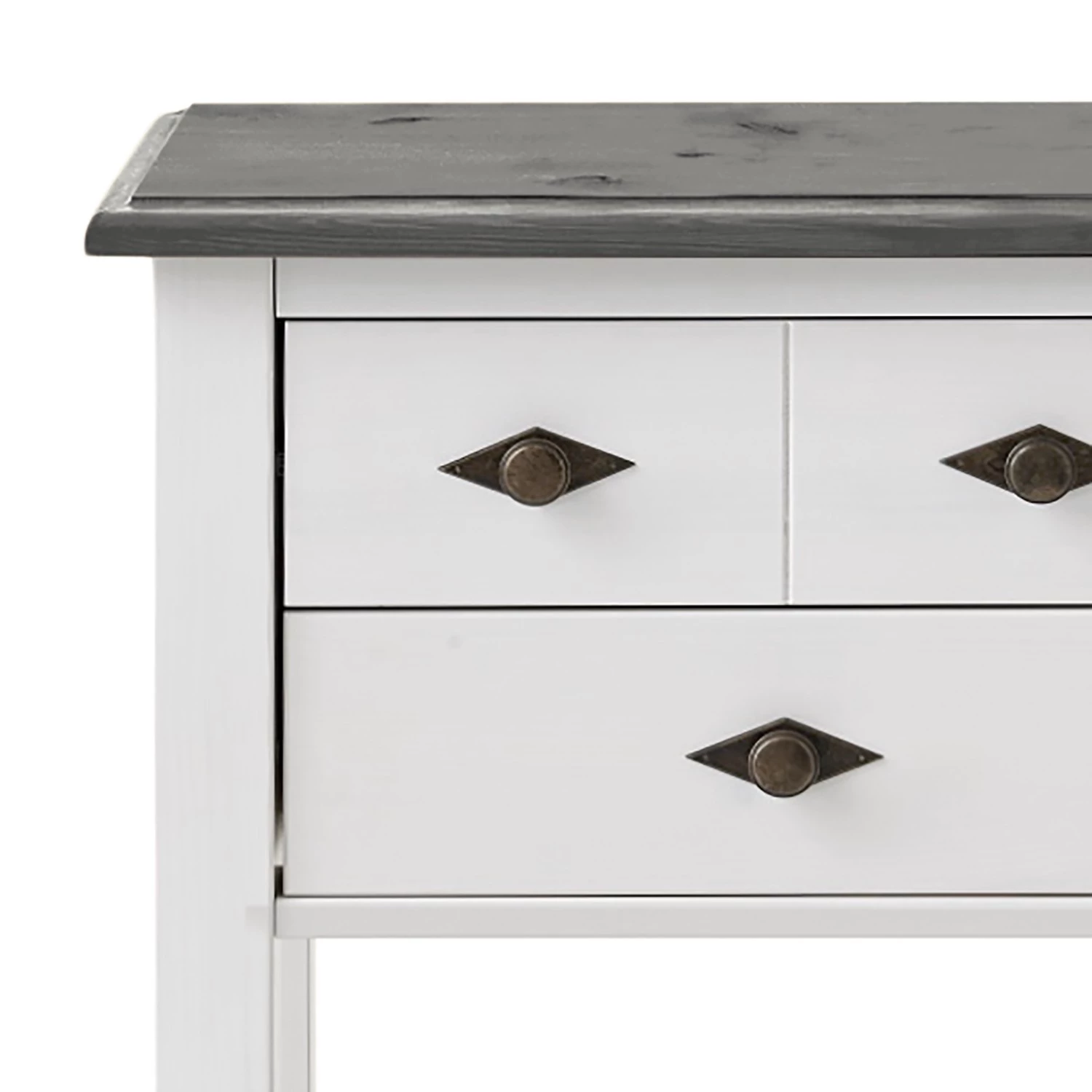 Maison Belfort Console Bergen I - Pin massif - Pin blanc / pin gris 4 Maison Belfort Console Bergen I - Pin massif - Pin blanc / pin gris – Image 4
