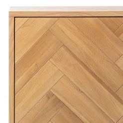 Ars manufacti Buffet Dharai - Placage en bois véritable / Métal - Chêne / Argenté -Meubles de salle à manger Soldes Magasin 1000117155 180702 13320605 GALLERYIMAGES P000000001000117155