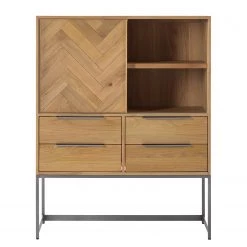 Ars manufacti Commode haute Dharai - Placage en bois véritable / Métal - Chêne / Argenté 21 Ars manufacti Commode haute Dharai - Placage en bois véritable / Métal - Chêne / Argenté -Meubles de salle à manger Soldes Magasin 1000117156 180802 08243703 GALLERYIMAGES P000000001000117156