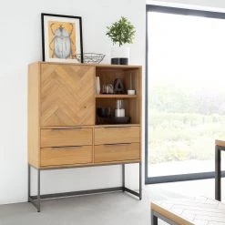 Ars manufacti Commode haute Dharai - Placage en bois véritable / Métal - Chêne / Argenté 17 Ars manufacti Commode haute Dharai - Placage en bois véritable / Métal - Chêne / Argenté -Meubles de salle à manger Soldes Magasin 1000117156 180827 07154810 MOOD GALLERYIMAGES P000000001000117156 mood