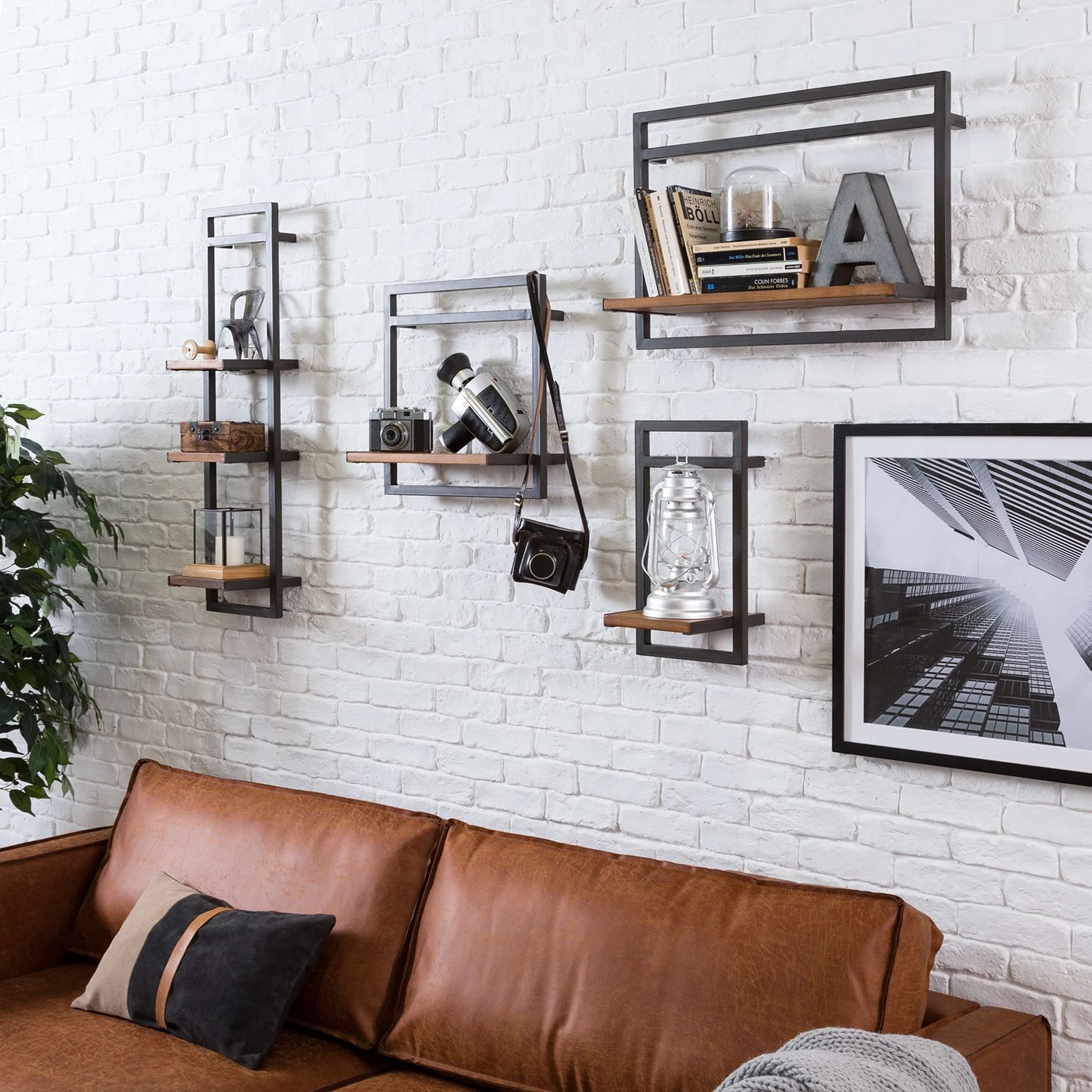 Ars manufacti Étagère murale Manchester - Acacia massif / Métal - Acacia / Anthracite - 22 x 40 cm 2 Ars manufacti Étagère murale Manchester - Acacia massif / Métal - Acacia / Anthracite - 22 x 40 cm – Image 2