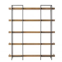 Ars manufacti Bibliothèque Dharai II - Placage en bois véritable / Métal - Chêne / Argenté -Meubles de salle à manger Soldes Magasin 1000117167 180626 09565309 GALLERYIMAGES P000000001000117167