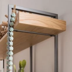 Ars manufacti Bibliothèque Dharai II - Placage en bois véritable / Métal - Chêne / Argenté -Meubles de salle à manger Soldes Magasin 1000117167 180912 12435809 GALLERYIMAGES P000000001000117167