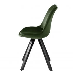 Mørteens Chaises capitonnées Aledas IV - Vert foncé - Noir - Lot de 2 -Meubles de salle à manger Soldes Magasin 1000117282 190703 09454100019 GALLERYIMAGES P000000001000117282
