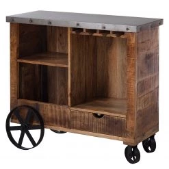 Ars manufacti Bar Kandar - Manguier massif / Métal - Manguier / Argenté