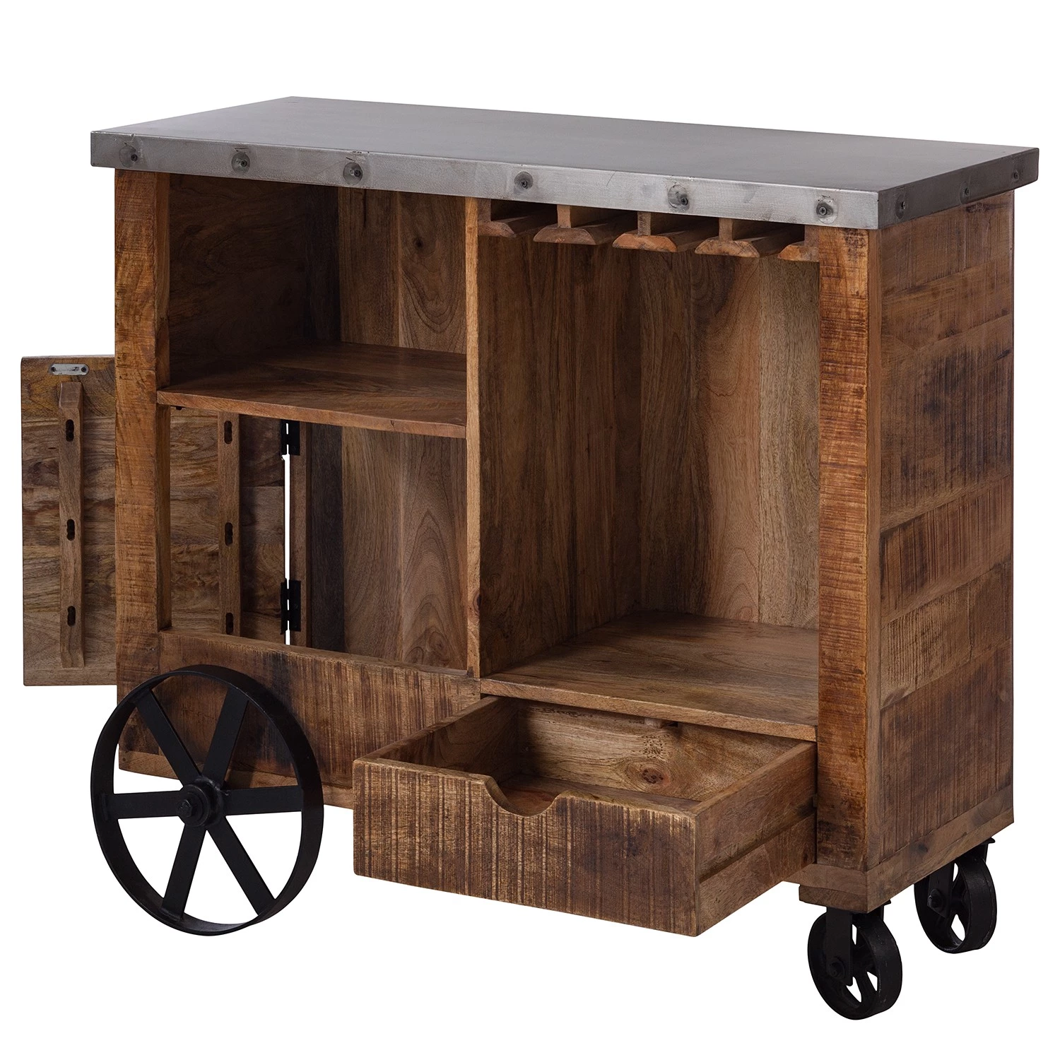 Ars manufacti Bar Kandar - Manguier massif / Métal - Manguier / Argenté 6 Ars manufacti Bar Kandar - Manguier massif / Métal - Manguier / Argenté – Image 6