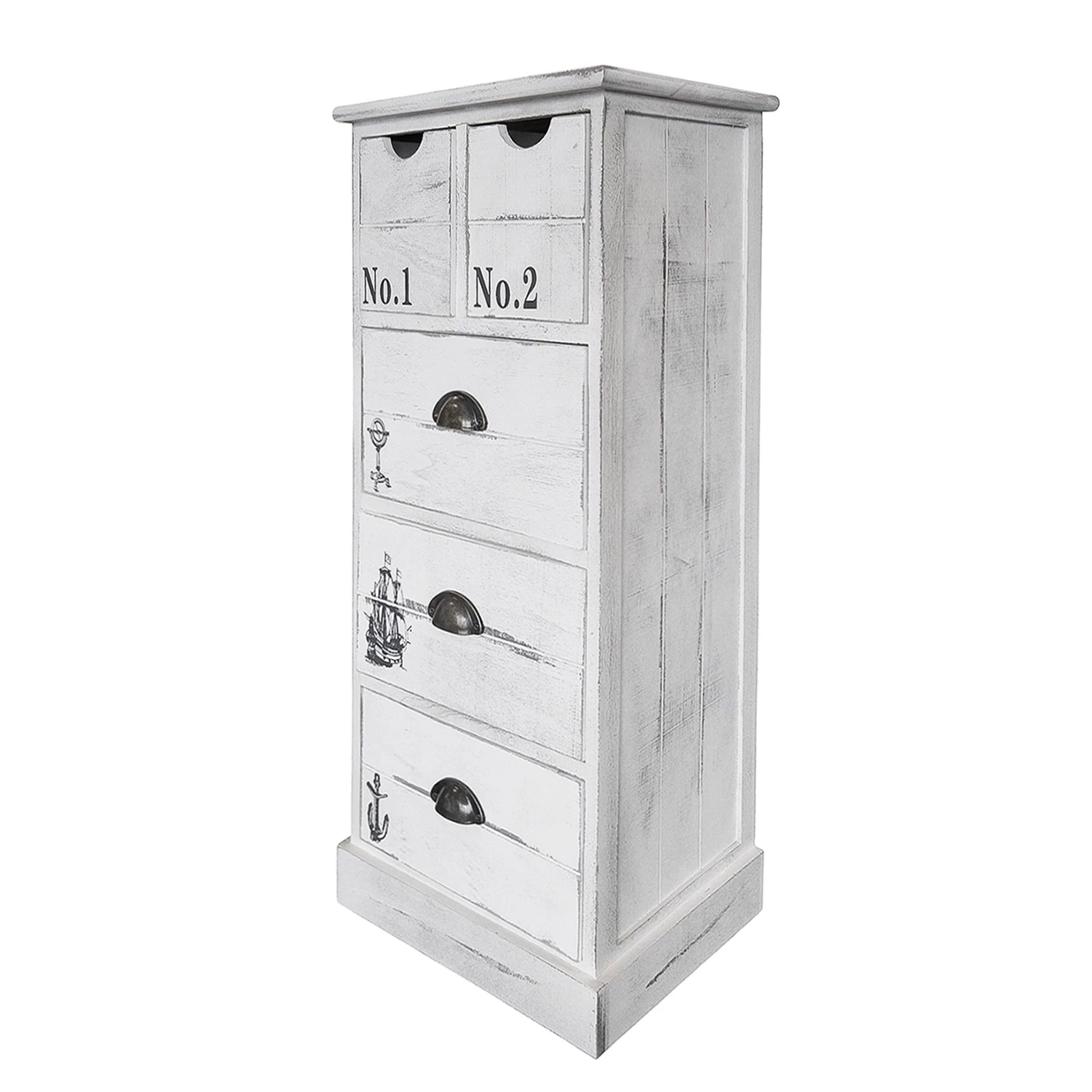 Maison Belfort Commode Nadi I - Partiellement en paulownia massif - Blanc cassé - 86 cm 1 Maison Belfort Commode Nadi I - Partiellement en paulownia massif - Blanc cassé - 86 cm