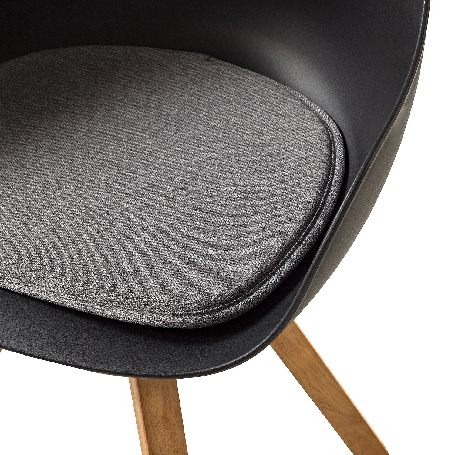 Mørteens Chaises à accoudoirs Skelde I - Matière plastique / Hévéa massif - Noir - Lot de 2 11 Mørteens Chaises à accoudoirs Skelde I - Matière plastique / Hévéa massif - Noir - Lot de 2 – Image 11