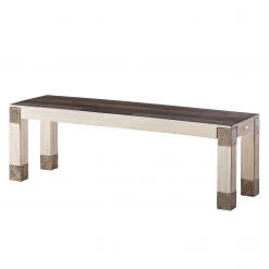 Wolf-Möbel Banc Goa White - Partiellement en manguier massif - Manguier vintage blanc