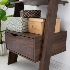 Mørteens Étagère Gjora - Partiellement en hévéa massif - Noyer -Meubles de salle à manger Soldes Magasin 1000123440 190321 17262400005 GALLERYIMAGES P000000001000123440