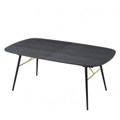 Studio Copenhagen Table extensible Moyo - Placage Chêne/ Métal - Chêne noir / Noir