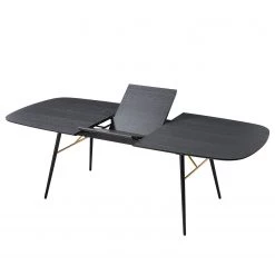 Studio Copenhagen Table extensible Moyo - Placage Chêne/ Métal - Chêne noir / Noir -Meubles de salle à manger Soldes Magasin 1000123490 190131 15480600014 GALLERYIMAGES P000000001000123490
