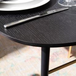 Studio Copenhagen Table extensible Moyo - Placage Chêne/ Métal - Chêne noir / Noir -Meubles de salle à manger Soldes Magasin 1000123490 190321 17265800009 GALLERYIMAGES P000000001000123490