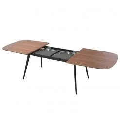Studio Copenhagen Table extensible Rogo - Placage en noyer / Métal - Noyer / Noir -Meubles de salle à manger Soldes Magasin 1000123491 190705 12041000009 DETAILS P000000001000123491