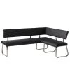 Fredriks Banquette d'angle Marco - Imitation cuir - Noir
