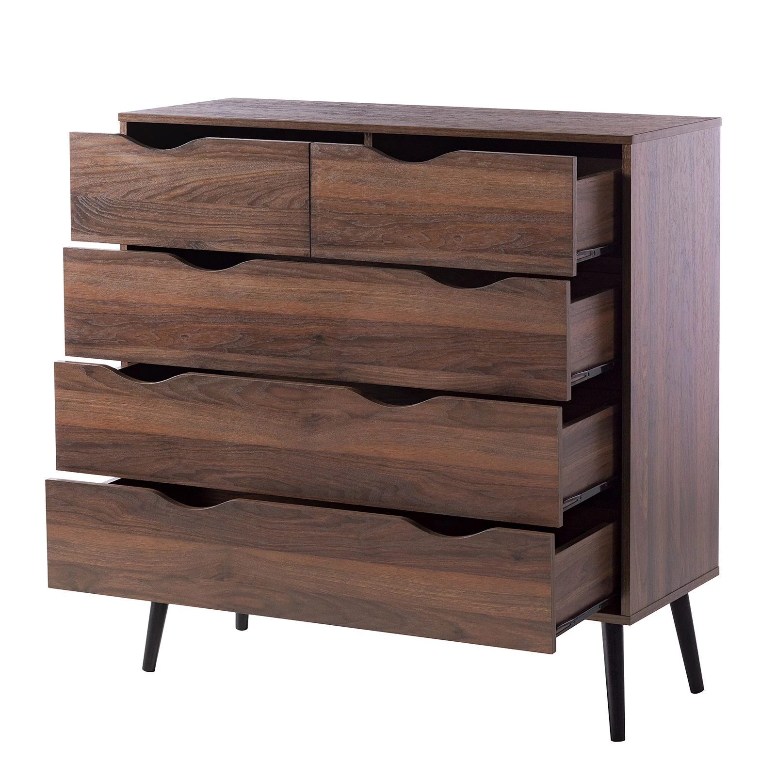 Mørteens Commode Gjora II - Partiellement en hévéa massif - Noyer 6 Mørteens Commode Gjora II - Partiellement en hévéa massif - Noyer – Image 6