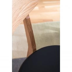 Mørteens Chaises Bogmoor (lot de 2) - imitation cuir / Frêne massif - Beige / Noir -Meubles de salle à manger Soldes Magasin 1000123742 210106 06472300007 DETAILS P000000001000123742