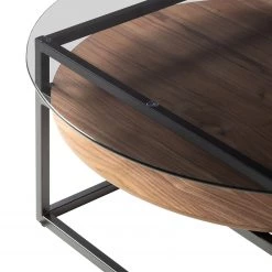 Studio Copenhagen Table basse Sumstad - Verre fumé / Métal - Noyer / Noir 17 Studio Copenhagen Table basse Sumstad - Verre fumé / Métal - Noyer / Noir -Meubles de salle à manger Soldes Magasin 1000123773 190206 17223100034 GALLERYIMAGES P000000001000123773