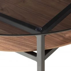 Studio Copenhagen Table basse Sumstad - Verre fumé / Métal - Noyer / Noir 18 Studio Copenhagen Table basse Sumstad - Verre fumé / Métal - Noyer / Noir -Meubles de salle à manger Soldes Magasin 1000123773 190206 17223100035 GALLERYIMAGES P000000001000123773