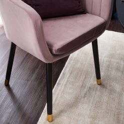 Jack & Alice Chaise avec accoudoirs Leezy G - Chêne massif / Velours - Rose vieilli / Noir 21 Jack & Alice Chaise avec accoudoirs Leezy G - Chêne massif / Velours - Rose vieilli / Noir -Meubles de salle à manger Soldes Magasin 1000123838 190327 07511500011 GALLERYIMAGES P000000001000123838