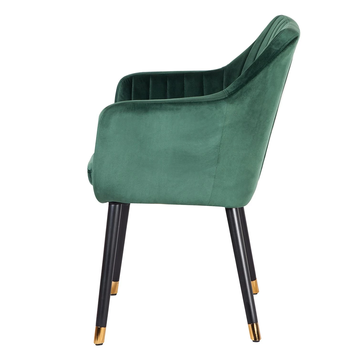 Jack & Alice Chaise avec accoudoirs Leezy G - Chêne massif / Velours - Vert / Noir 6 Jack & Alice Chaise avec accoudoirs Leezy G - Chêne massif / Velours - Vert / Noir – Image 6
