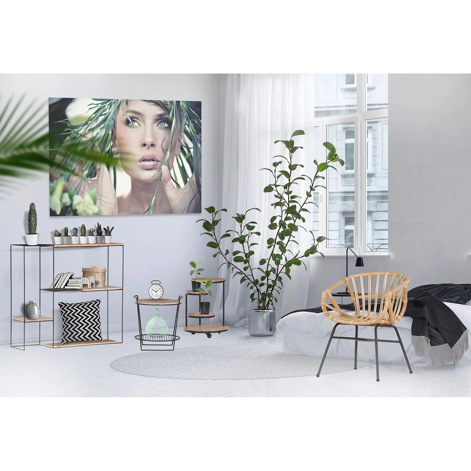 Red Living Étagère Soltas - Acacia massif / Métal - Acacia / Noir 2 Red Living Étagère Soltas - Acacia massif / Métal - Acacia / Noir – Image 2