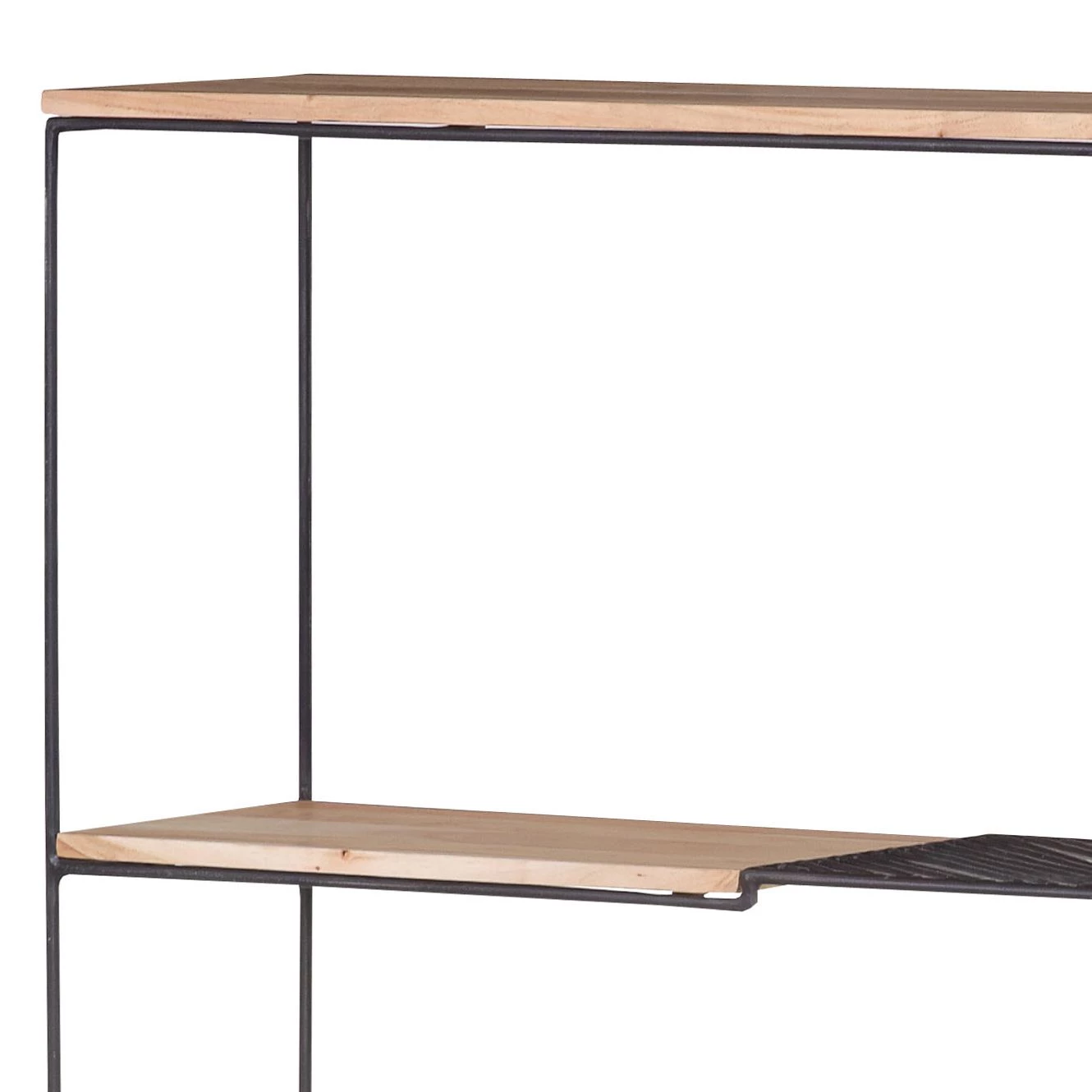 Red Living Étagère Soltas - Acacia massif / Métal - Acacia / Noir 4 Red Living Étagère Soltas - Acacia massif / Métal - Acacia / Noir – Image 4