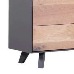 Norrwood Vitrine Colfax - Partiellement en chêne massif - chêne / Gris -Meubles de salle à manger Soldes Magasin 1000124011 180803 14033071 GALLERYIMAGES P000000001000124011