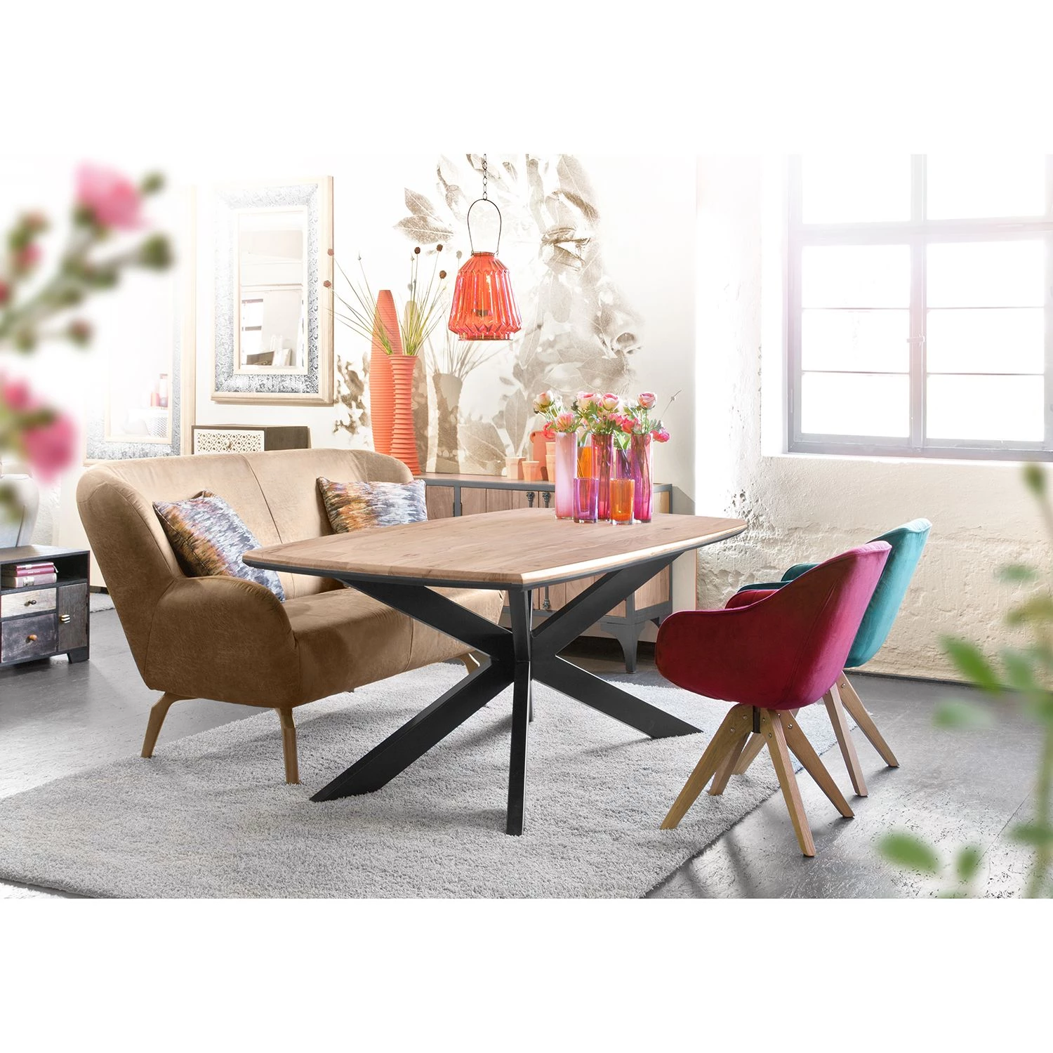 Ars manufacti Table Manki - Acacia massif / Métal - Acacia / Noir 2 Ars manufacti Table Manki - Acacia massif / Métal - Acacia / Noir – Image 2