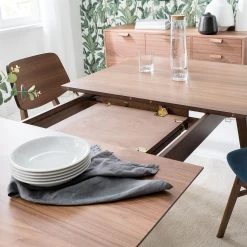 Mørteens Table Hobo - Placage noyer véritable -Meubles de salle à manger Soldes Magasin 1000124048 190404 13513500027 GALLERYIMAGES P000000001000124048