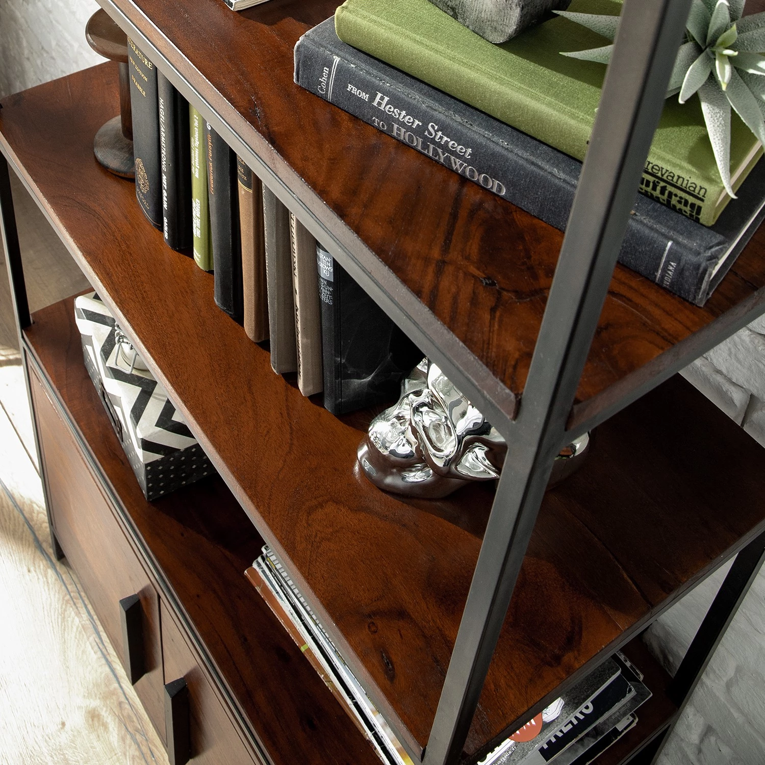 Ars manufacti Étagère Woodson IV - Acacia massif / Fer - Acacia brun 6 Ars manufacti Étagère Woodson IV - Acacia massif / Fer - Acacia brun – Image 6