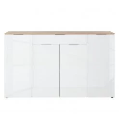 Germania Buffet Cetano - Blanc brillant / Imitation chêne de Navarre - Largeur : 179 cm -Meubles de salle à manger Soldes Magasin 1000126214 180727 08195117 GALLERYIMAGES P000000001000126214