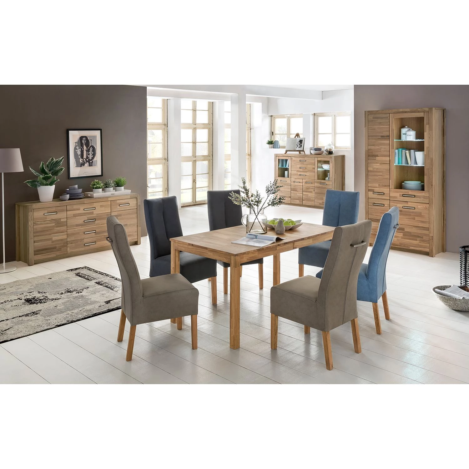 Ars Natura Armoire vitrine Majona (avec éclairage) - Chêne sauvage 2 Ars Natura Armoire vitrine Majona (avec éclairage) - Chêne sauvage – Image 2