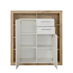 Trendteam Buffet haut Rock - Blanc brillant / Imitation chêne de Wotan -Meubles de salle à manger Soldes Magasin 1000128163 180905 10043850 GALLERYIMAGES P000000001000128163