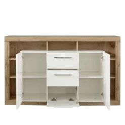 Trendteam Buffet Rock I - Blanc brillant / Imitation chêne de Wotan -Meubles de salle à manger Soldes Magasin 1000128164 180905 10043955 GALLERYIMAGES P000000001000128164