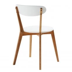 Norrwood Chaises Areia (lot de 2) - Partiellement en chêne massif - Blanc / Chêne -Meubles de salle à manger Soldes Magasin 1000128743 180821 08503869 GALLERYIMAGES P000000001000128743
