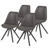 Norrwood Chaises capitonnées Ralf ll (lot de 4) - Graphite