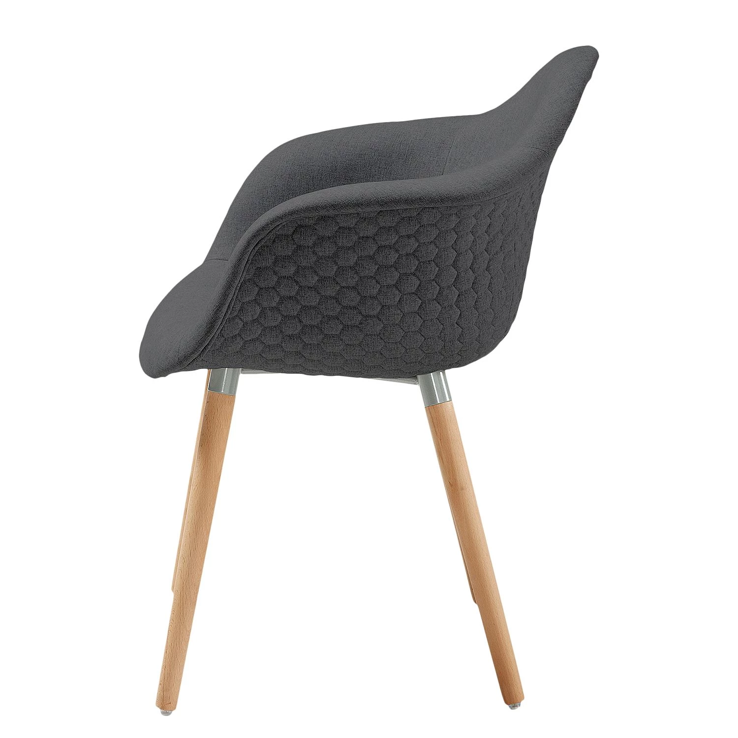 Norrwood Chaises à accoudoirs Kevya l (lot de 2) - Gris foncé 2 Norrwood Chaises à accoudoirs Kevya l (lot de 2) - Gris foncé – Image 2