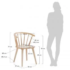 Norrwood Chaises Krise (lot de 2) - Hévéa 7 Norrwood Chaises Krise (lot de 2) - Hévéa -Meubles de salle à manger Soldes Magasin 1000128764 180821 085045178 GALLERYIMAGES P000000001000128764