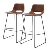 Red Living Chaises de bar Yamhill (lot de 2) - Marron